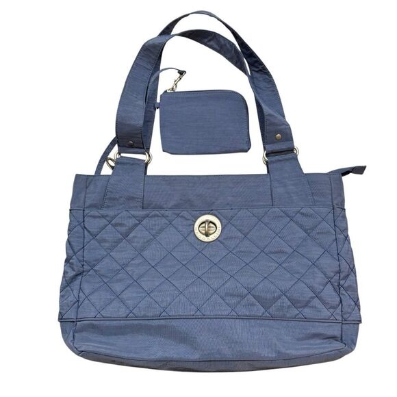 Brand new without Tags Ladies Baggallini Brand Large Blue Quilted Tote Bag - Picture 1 of 16